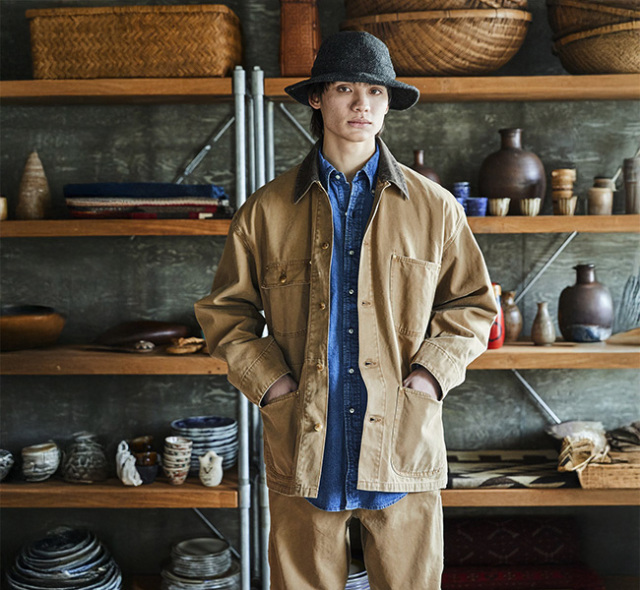 orslow オアスロウ 01-6034-53S RELAX FIT OXFORD COVERALL BROWN カバーオール