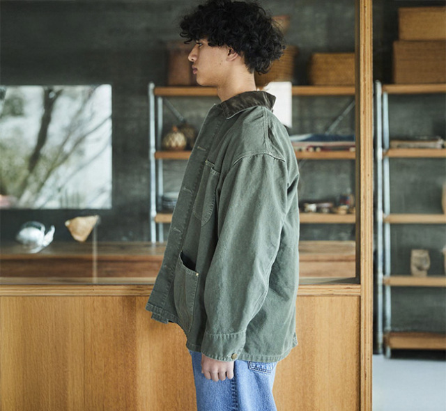 orslow オアスロウ 01-6034-76S RELAX FIT OXFORD COVERALL ARMY GREEN