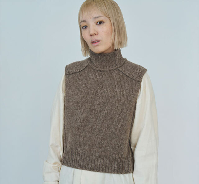 SALE40%OFF UNDYED STANDARD アンダイドスタンダード HIGHLAND KNIT VEST ハイランドニットベスト USN24FKC102