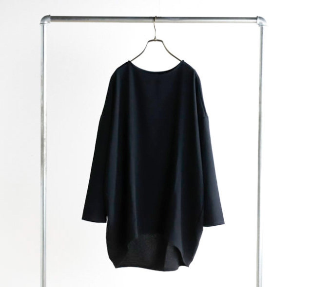mizuiroind ミズイロインド コクーンポロ プルオーバー　ブラック mizuiro ind コクーンポロプルオーバー｜ MARcourt ONLINE STORE