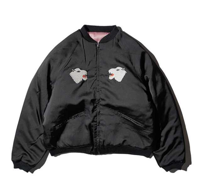 THRIFTY LOOK スリフティールック TL26F00100 SUNDERSTORM SOUVENIR PADDED BLOUSON BLACK SATIN スーベニアジャケット パデットライニング ブラックサテン
