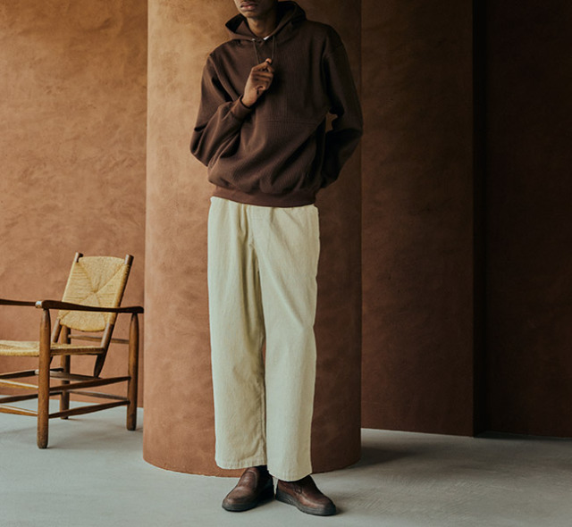 COMFORTABLE REASON コンフォータブル リーズン Grid Cord Slacks グリッドコーデュロイスラックス