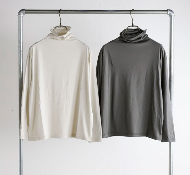 evam eva エヴァムエヴァ E263C005 カットソータートルネック　cut&sew turtleneck
