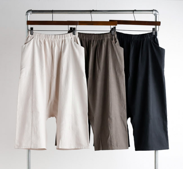 evam eva エヴァムエヴァ E253T115 コットン サルエルパンツ cotton sarrouel pants