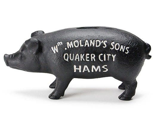 Hams Standing Pig Bank BLACK