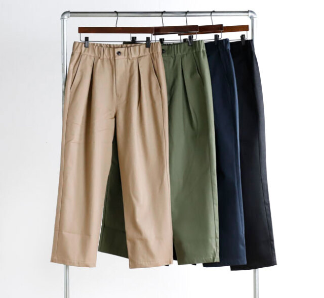 Audience オーディエンス AUD3655 「遠州」11オンス ヘビーカツラギ BOXタック ワイド イージーパンツ MADE IN JAPAN 日本製