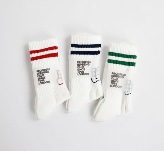 PROGRESS RUNNING CLUB プログレスランニングクラブ SOCKS(NARROW LINE) ソックス 靴下 PRC24SS24