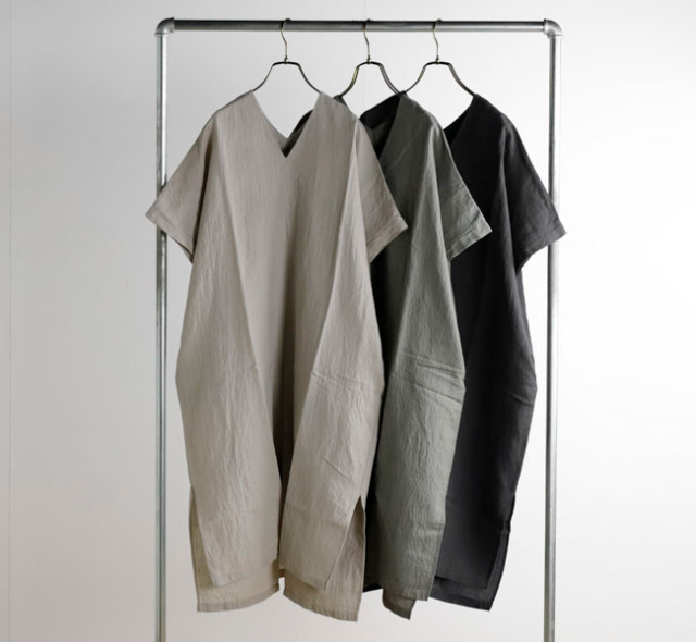 evam eva エヴァムエヴァ リネンシルクポンチョ linen silk