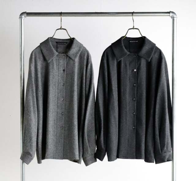 mizuiro ind ミズイロインド 4-230055 ウールブレンド バルーンスリーブ チュニックシャツ
