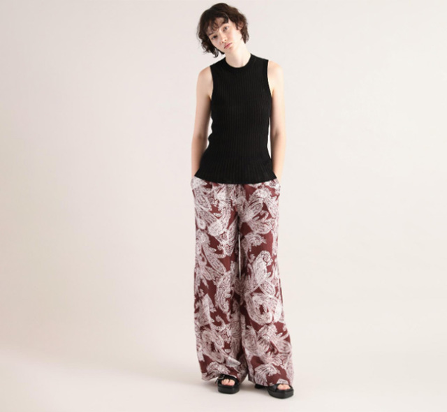 SACRA サクラ OVERLAP PAISLEY PANTS オーバーラップペイズリー