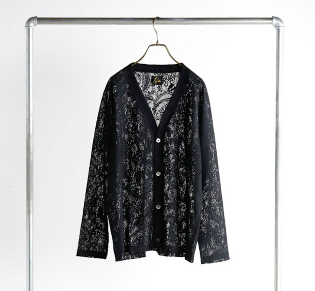 NEEDLES ニードルズ V Neck Cardigan - Paisley Bulky Lace Vネック