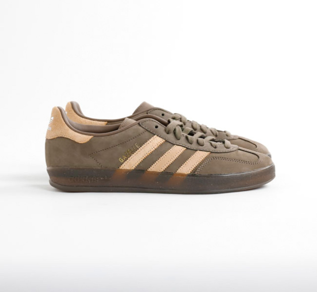 adidas Originals アディダス オリジナルス Gazelle Indoor ガゼル インドア JQ8386 Cargo Brown・Golden Beige・Cloud White