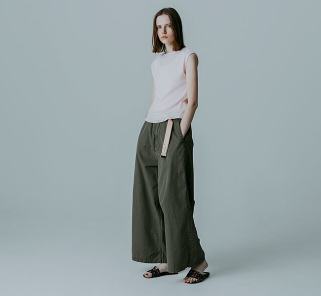 MEYAME メヤメ MEY-2422 サイドライン ワイドパンツ LIGHT RIP STOP SIDE LINE WIDE PANTS