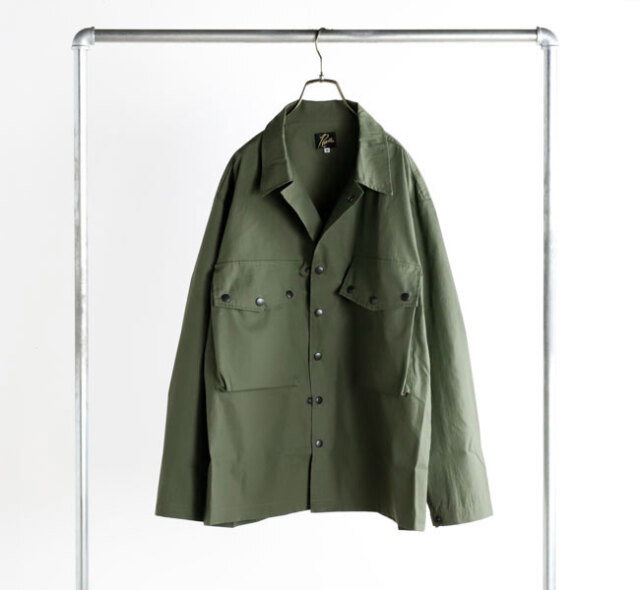 Needles ミリタリージャケット S オリーブ 中古・古着通販】Needles (ニードルズ) L/S Fatigue Shirt