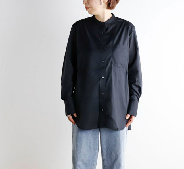 NANGA ナンガ NA26S1I042 シアーバンドカラーシャツ （ウィメンズ）SHEER BAND COLLAR SHIRT W