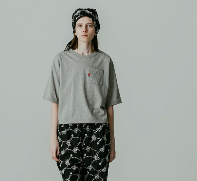 MEYAME メヤメ MEY-2436 ポケットTシャツ EMBROIDERED POCKET TEE