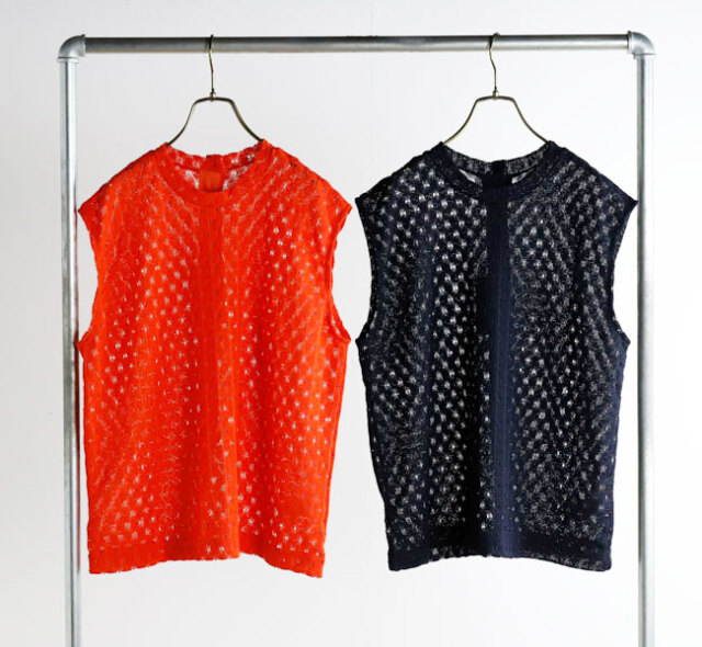 SALE30%OFFMEYAME メヤメ FRONT & BACK LACE SLEEVELESS フロント＆バックレース スリーブレス MEY-1865