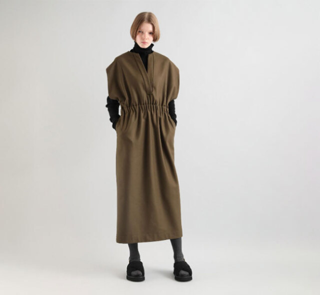 SALE40%OFF SACRA サクラ HIGH COUNT MELTON OP メルトンワンピース 124608041