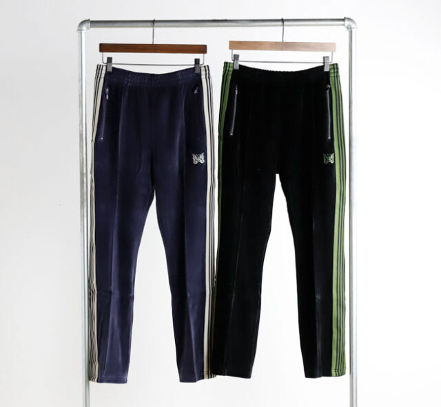 NEEDLES ニードルズ Narrow Track Pant - C/PE Velour ナロー トラックパンツ - コットン/ポリエステル ベロア   RW325