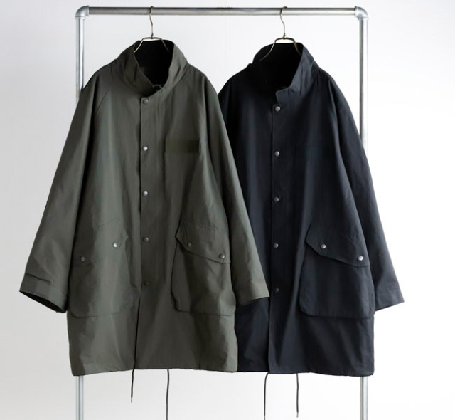 Audience オーディエンス AUD7355 綿ナイロン高密度ポプリン M-90 スタンドモッズコート