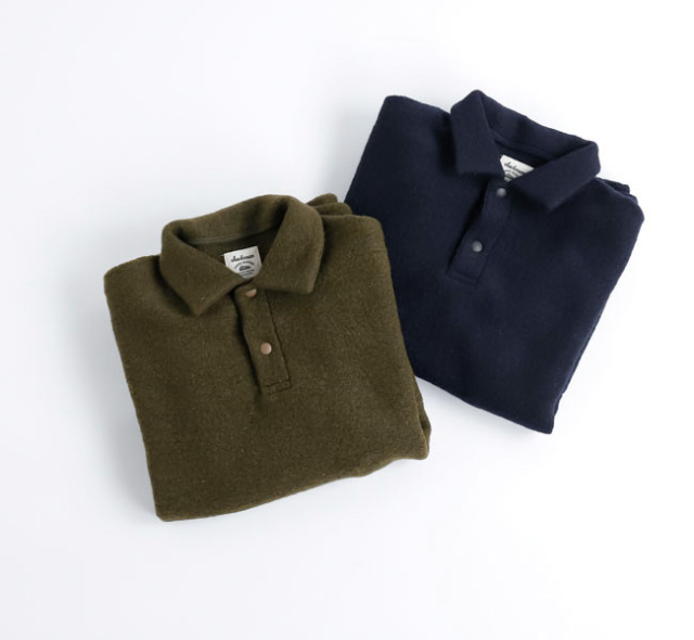 Jackman ジャックマン JM7583 ウールヒモポロ Wool HIMO Polo