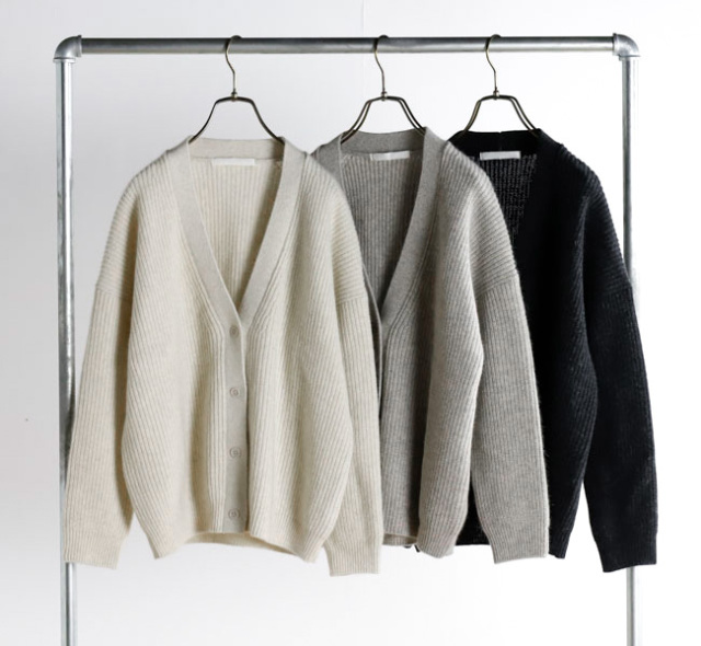 evam eva エヴァムエヴァ E253K200 ウール フォックス カーディガン wool fox aze cardigan