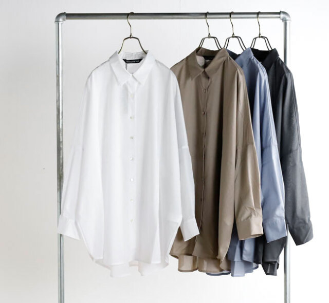 mizuiro ind ミズイロインド　1-230162　T/Cシアーワイドシャツ