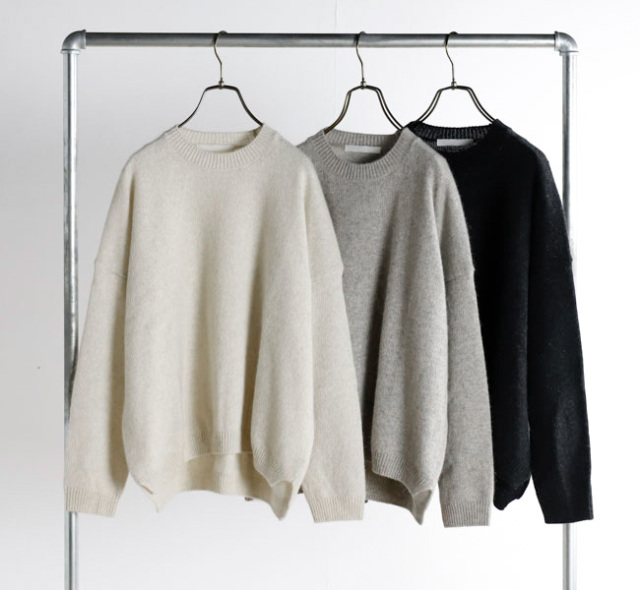 evam eva エヴァムエヴァ E253K198 ウール フォックス プルオーバー wool fox pullover