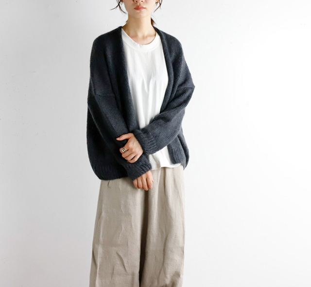 evam eva エヴァムエヴァ モヘアシルクカーディガン mohair silk 
