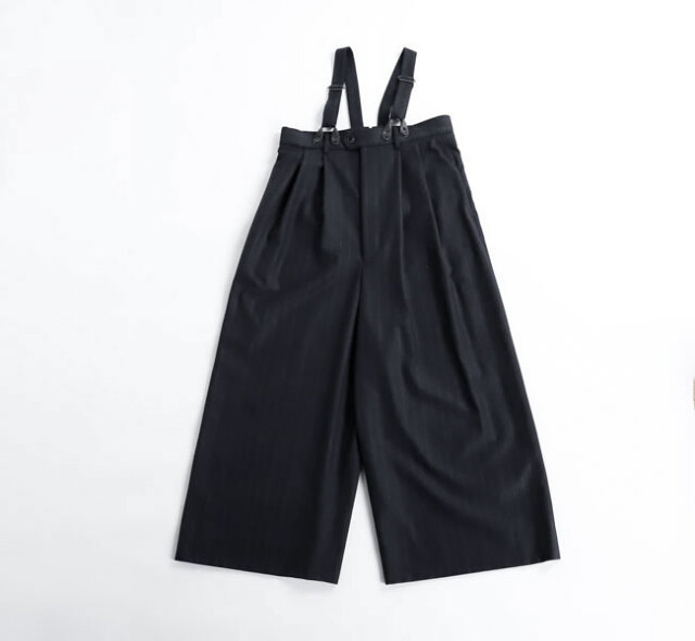 SALE 40%OFF SACRA サクラ 125506051 CASHMERE FLANO STRIPE SALOPETTE カシミアフラノ ストライプサロペット