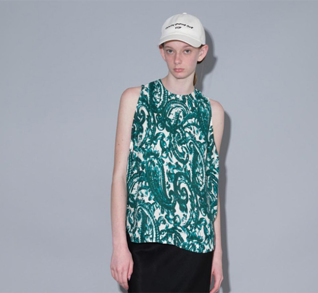 SACRA サクラ BLURRY PAISLEY TOP ブラリーペイズリー ブラウス 124116072