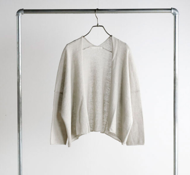 evam eva エヴァムエヴァ E261K215 リネンコットンカーディガン linen