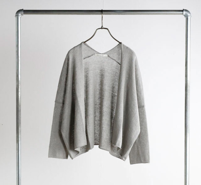 evam eva エヴァムエヴァ E261K215 リネンコットンカーディガン linen