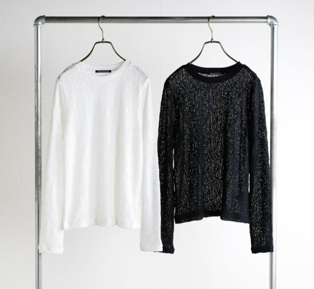 mizuiro ind ミズイロインド 1-210080 レースクルーネックTシャツ