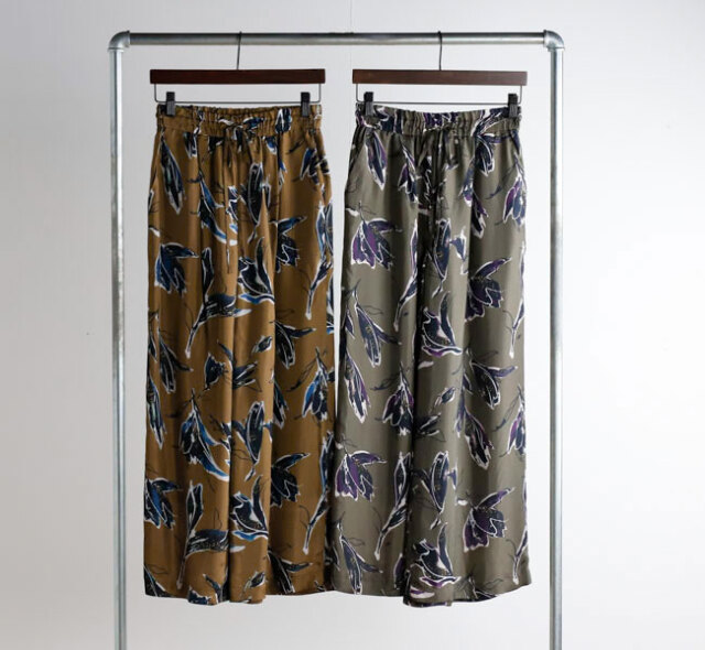 SACRA サクラ 125519112 AUTUMN FLORA PANTS ワイドパンツ