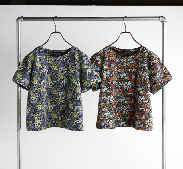 mizuiro ind ミズイロインド 1-210083 フラワープリントTシャツ