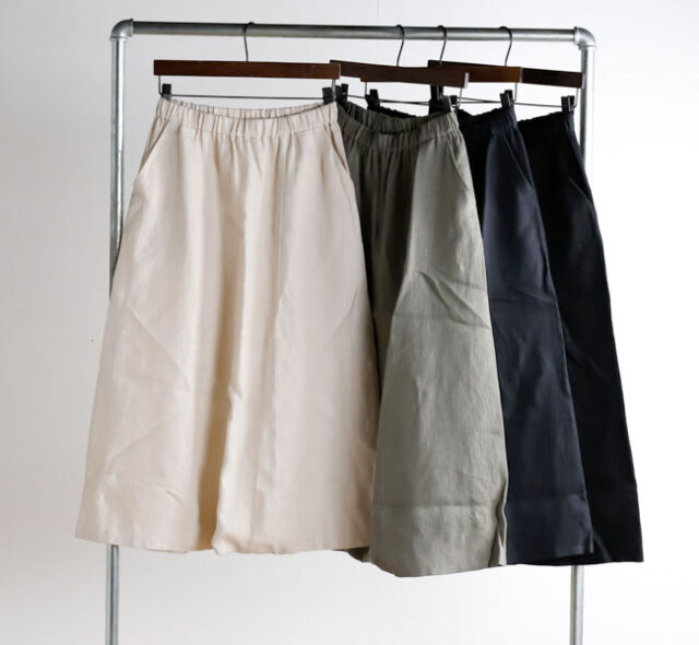evam eva エヴァムエヴァ E261T233 リネンサルエルパンツ linen sarrouel pants