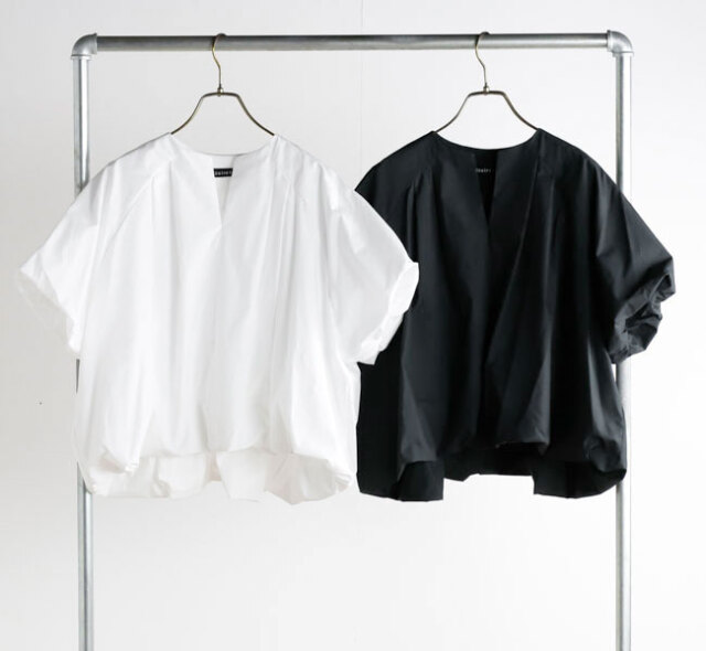 mizuiro ind ミズイロインド 1-230163 バルーンノーカラーシャツ