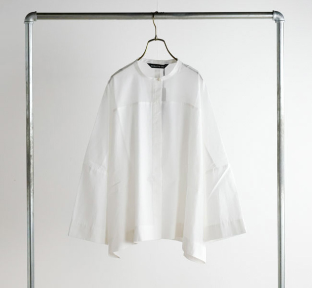 【SALE】ミズイロインド mizuiro ind スタンド カラー シアー シャツ stand collar sheer shirt 2-230088 レディース トップス 長袖 stand collar sheer shirt | 2-230088 – mizuiro ind