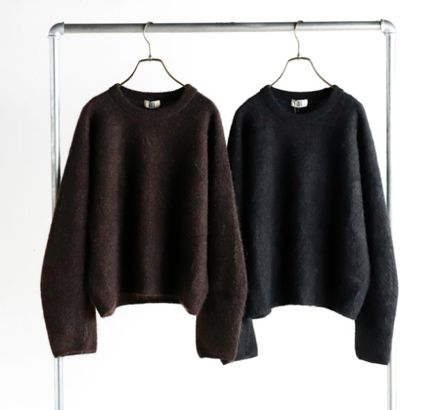 unfil アンフィル WVFL-UW114 モヘヤプルオーバー STRETCH SUPERKID MOHAIR CREW-NECK P/O