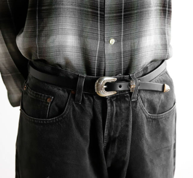 MOON SHINE LEATHER ムーンシャインレザー Del Rio 3/4 Leather Belt デルリオ  ウエスタンベルト