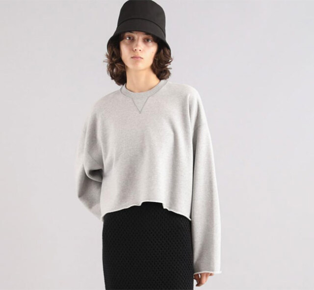 SACRA サクラ EXTRA FINE FLEECE CROPPED TOP フリースクロップド 