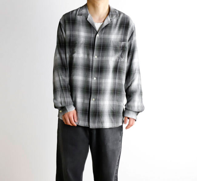 TOWN CRAFT タウンクラフト TC25F02300 オンブレチェック ループカラーシャツ 60S OMBRE LOOP COLLAR SHIRTS