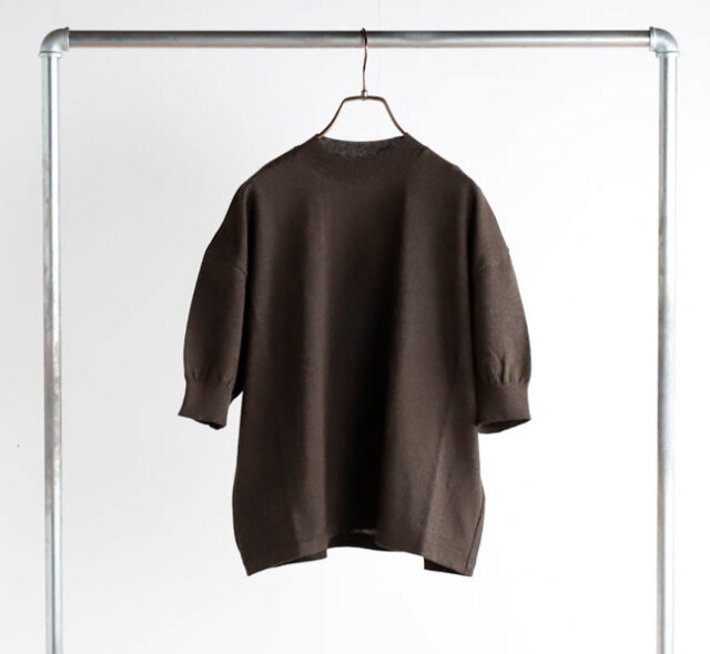 MEYAME メヤメ　コットンニットロングスリーブT メヤメ ニットプルオーバー COTTON KNIT LONG SLEEVE TEE コットン