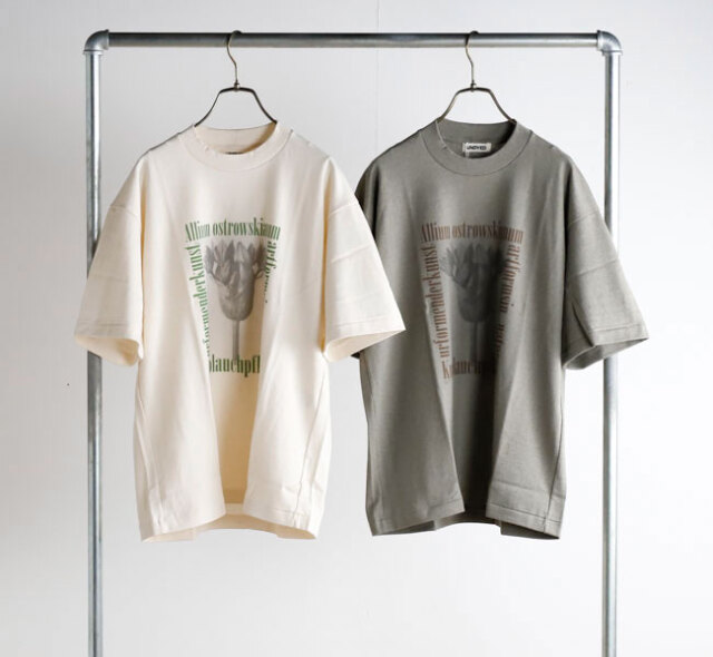 UNDYED STANDARD アンダイドスタンダード 26S348C プリントTシャツ 30/2 Karl Blossfeldt Pt-T (ALLIUM)