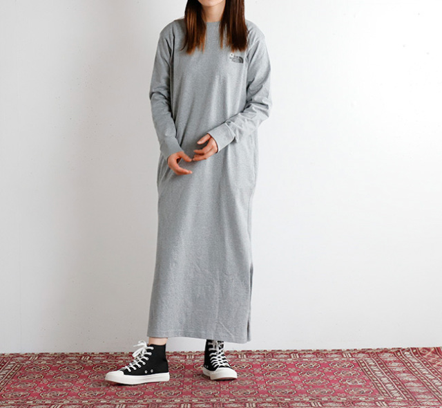 SALE30%OFF ザノースフェイス THE NORTH FACE L/S Flower Logo Onepiece  ロングスリーブフラワーロゴワンピース NTW32342