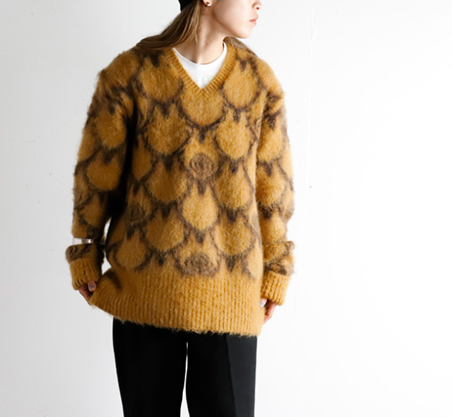 SALE30%OFF SOUTH2 WEST8 サウスツーウエストエイト LOOSE FIT V NECK SWEATER ルーズフィット  Vネックセーター SKULL&TARGET LQ807SA