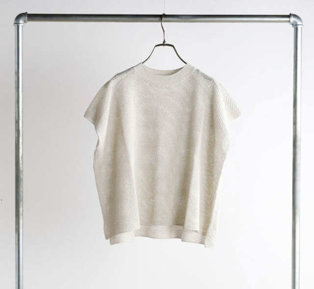 evam eva エヴァムエヴァ E261K185 ドライシルクベスト dry silk vest