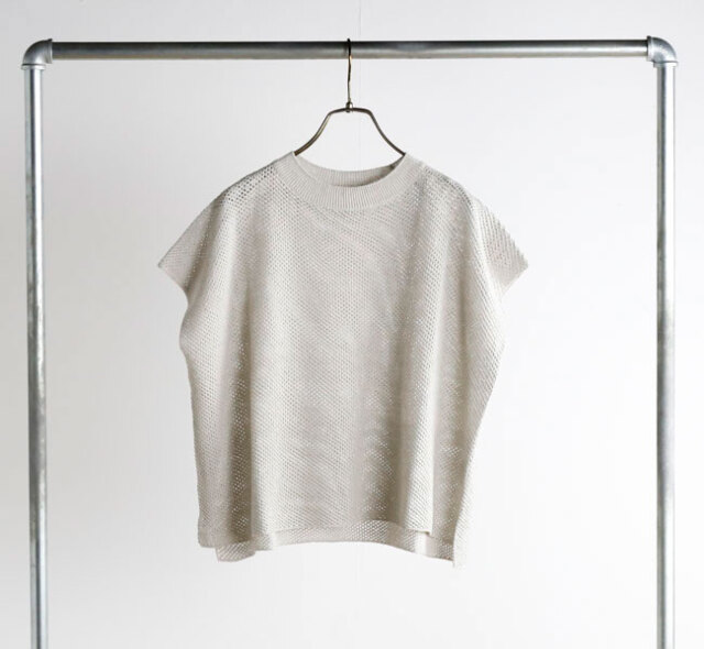 2021SS エヴァムエヴァ evam eva silk lily vest シルク リリー ベスト ｜チャコールグレー ニット モック【2400014799651】 evam eva エヴァムエヴァ E261K185 ドライシルクベスト dry silk vest