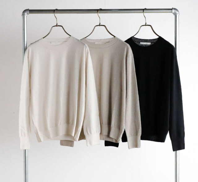 evam eva エヴァムエヴァ E263K038 ウールカシミアプルオーバー wool cashmere pullover